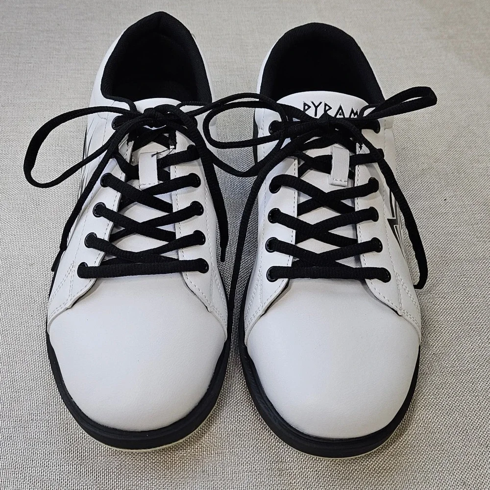 Pyramid Tribal Bowling Shoes Mens Size 11 White Black 10004527 Athletic Sneaker